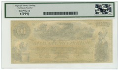 18XX Morris County Bank Morristown NJ $10 Obsolete Note LCG UNC 67PPQ (67562)