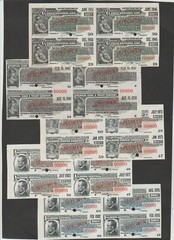 Mixed lot of Antique Engraved Bond Coupons SPECIMEN from American Banknote Co.