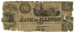 1839 Bank of Illinois $10 Shawnee Town IL740-S10 Haxby Plate Note (L6919)