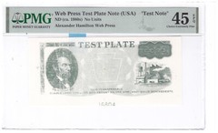 Web Press Test Plate Note PMG Certified 45 EPQ Uncirculated
