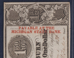1838 Michigan $1.50 Bank of Auburn SUPERB Scarce EARLY MI Obsolete Dollar Note