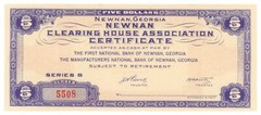 ND Newnan Clearing House Georgia $5 GA (L4616)
