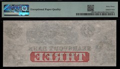 1860s $3 Searsport Bank – Maine, Searsport PMG Gem 63EPQ – ME540G6c