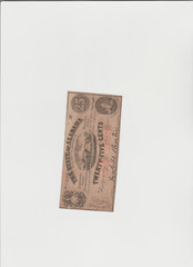 1863 25¢ The State of Alabama Montgomery, AL Obsolete Note Lightly circulated