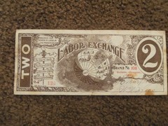 OREGON LABOR SCRIP SALEM 1896 BRANCH 108 2 UNITS RARE