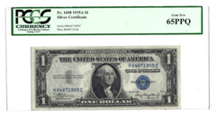 1935A One Dollar $1 Silver Certificate Fr. 1608 – PCGS 65PPQ Gem New