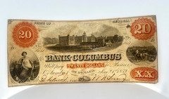 1859 $20 The Bank of Columbus State of Georgia Obsolete Currency Bank Note