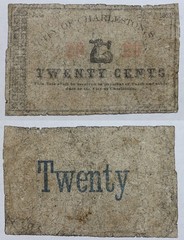 1862 City of Charleston of South Carolina 15 Cents Obsolete Note SC-260-115 5G9R