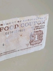 (1) US Dept of Agriculture Food Coupons Stamps $1 Series 1987