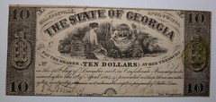 1864 State of Georgia $10 Note (Cr. 24)