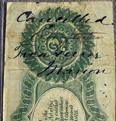 SIGNATURE ON South Carolina Columbia 1873 $2, CIRCULATED BANKNOTE