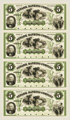 Newark, New Jersey – Newark Banking Company $5-$5-$5-$5 Uncut Proof Sheet COPY