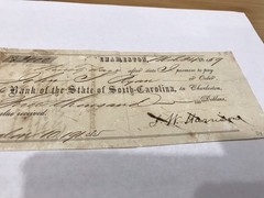 A&O-Charleston,South Carolina 1859 Promissory Note-Bank Of State-J.W. Harrison