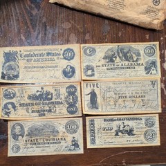 Vintage copy of Treasury Warrant Bills from several States.