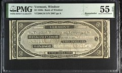 1830s $2 VERMONT Windsor Obsolete Bank Note Currency PMG 55 EPQ