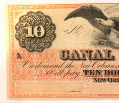 1800’S Canal Bank of New Orleans $10 Note – Uncirculated, Ungraded Note