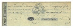Bank of South Carolina, Charleston – One Hundred Dollar Reprint (D0602)