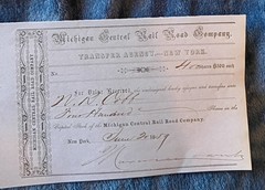 Treasure Office Adams County Check With Green Backs Rare 1878 Interesting.lot1.