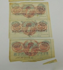 1862 Separated Sheet Fractional Obsolete Currency Mastersonville, Pa (74)
