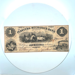 1856 $1 State of Georgia The Planters and Merchants Bank of Dalton Scarce Note