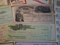 SLING’s🪙 RARE 1800-1900’s Obsolete Bank Checks 54 Items Stocks RETAILS $229