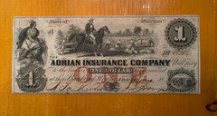 Adrian Insurance Company $1.00 note
