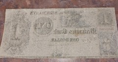 Merchants & Mechanics Bank of Monroe, Michigan $1 Note UNC trimmed wrong error