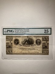 The Towanda Bank Pennsylvania $20 1830s Very Fine