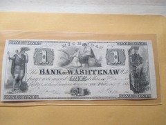 1835 $1 THE BANK OF WASHTENAW ANN ARBOR, MICHIGAN