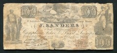 1800’s $100 J. SANDERS LAMP STORE NEW YORK OBSOLETE ADVERTISING NOTE *RARE*