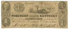 18XX Northern Bank of Kentucky, Lexington, KY $1 Obsolete Note CTFT (63409)