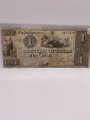 1841 $1 Republic of Texas Note