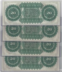 Matching 2-digit SN Consecutive Sets 1872 $50 & $20 Obsolete Columbia SC Gem UNC