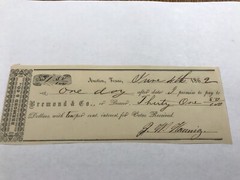 A&O-1862 Austin, Texas Merchant John Bremond &Co. Promissory Note/Warrant/Dep??