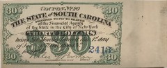 Civil War 1860s South Carolina $30 Bond Coupon American Bank Note Co