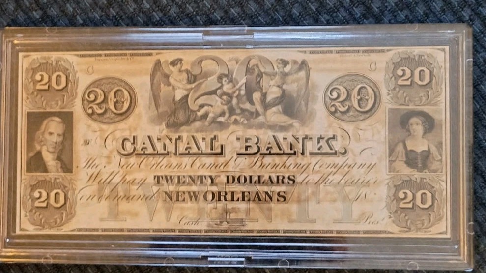 Canal Bank of New Orleans, Louisiana $20 Uncirculated Nice Gradable Note
