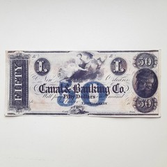 50 Dollars 1840s Canal & Banking New Orlean Obsolete Reproduction US Banknote