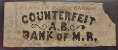 Counterfeit 1855 Webster Bank BOSTON MA Massachusetts $3 Bill Obsolete – SCARCE!