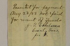 Auditor’s State Office Treasurer of Klickitat County Funds WT 1883 1800s Antique
