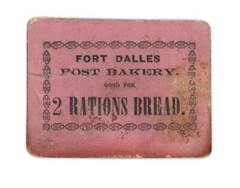 ND Fort Dalles Post Bakery 2 Rations Bread Oregon OR (L4997)