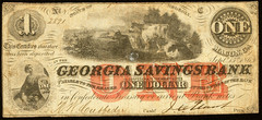 GA $1 MACON The Georgia Savings Bank Sept. 15th, 1863 Kelly GA9660-05