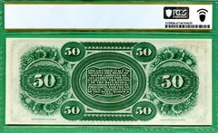 LOW SERIAL # 433 – 1872 $50 – SOUTH CAROLINA COLUMBIA – PCGS SUPERB GEM 67 PPQ