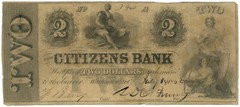 1852 Citizens Bank Washington D.C. $2 No.790 (L1286)