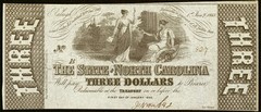 Raleigh, NC – State of North Carolina $3 Jan. 1, 1863 Cr. 127 Crisp Uncirculated