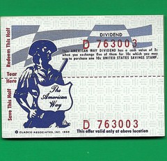 US Savings BOND Stamp 2c SCRIP SERIAL # will very 5 REDEAMBLE FOR A 10c STAMP