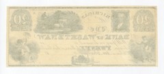 1800’s $20 The Bank of Washtenaw – Ann Arbor, MICHIGAN Note