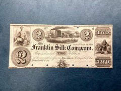 ~ 1836 $2 Franklin Silk Company Ohio – Choice Unc Presumed Proof
