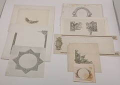 8 Lot Total: ABNCo Ornamentation Proofs – All have various Sizes, Travelers Ins!