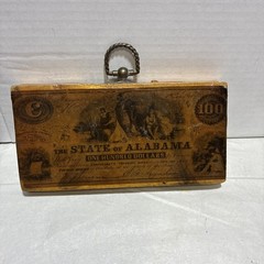 One Hundred Dollar Note 1864 State Of Alabama # 834 (Perfect for collecting)