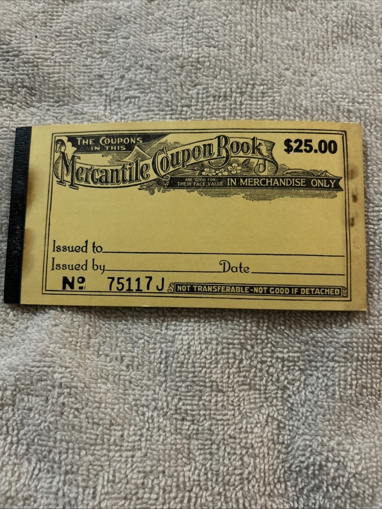 Vintage $25 Mercantile Coupon Book Southern Coupon Co B’ham Alabama